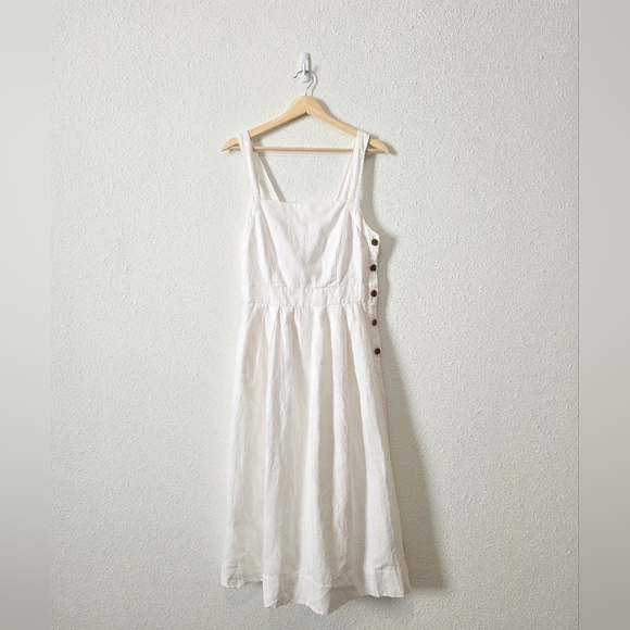 GAP Dresses & Skirts - NEW Gap White Linen Cotton Midi Dress 6